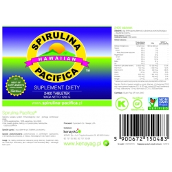 Spirulina Pacifica® hawajska 500 mg (2400 tabletek) - suplement diety